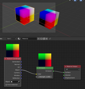 Object space projection, for comparison