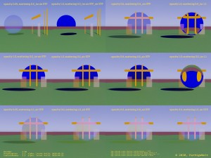 Glass, Volume - heterogeneous -, strange deep blue color of glass